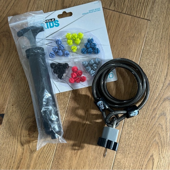 Other - Kids Bicycle Accessory Set with Pump and Lock